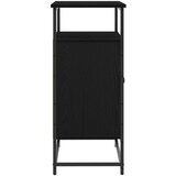  Komoda Crna Hrast 69x35x80 cm Konstruirano drvo i Čelik | shoptok.hr