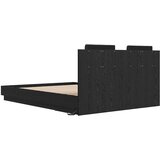  Okvir kreveta s uzglavljem s uzglavljem Crni hrast 160 x 200 cm | Eponuda.com
