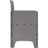 vidaXL Vrtni stol Set 4 Svetlo siva, taupe blazine Plastika, poliester | Shoptok.si