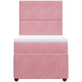 Box spring krevet s madracem ružičasti 90x190 cm baršunasti | shoptok.hr