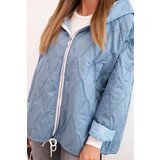 Kesi Włoski Women's quilted jacket with a hood denim | shoptok.hr