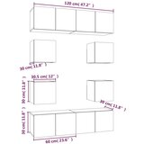  8-dijelni set TV ormarića boja dimljenog hrasta drveni | shoptok.hr