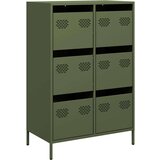 vidaXL Visoka komoda maslinastozeleni 68x39x101,5 cm od čelika | shoptok.hr