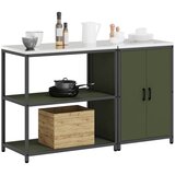  Kuhinjski set za pohranu 2 pcs Maslinasto zelena Čelična vrata | shoptok.hr