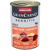 Animonda GranCarno Adult Sensitive 24 x 400 g - Čista piletina i krumpir