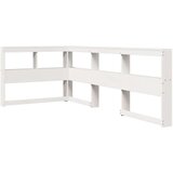  Krevet s regalom za knjige bez madraca bijeli 90x200cm borovina | shoptok.hr