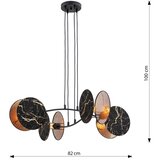  Visilica na sajli MOTIF 4xE27/15W/230V crna/zlatna | Eponuda.com