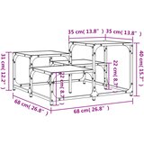  Stolić za kavu boja hrasta 68x68x40 cm konstruirano drvo | shoptok.hr