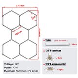  Hexagon LED tube 5 heads RGB 12V 410mm 24pcs | Eponuda.com