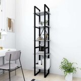 vidaXL Knjižna omara 5-nadstropna betonsko siva 40x30x175cm iverna pl. | Shoptok.si