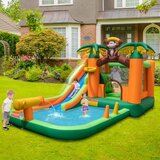  Tropski vodeni park 7 u 1 s toboganom, košarkaškim obručem i vodenim topom s puhalom 680 W | shoptok.hr