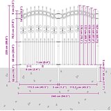  Vrtna Ograda KAMPEN 240 x 228 cm Mesh Siva | shoptok.hr