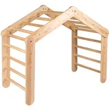 ® Gimnastična lestev 112x61x94 cm Trikotnik Trikotnik Pikler Trikotnik za otroke, naravna, (20733792)