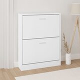vidaXL Omarica za čevlje bela 59x17x81 cm inženirski les Cene