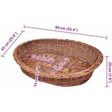  Košara za psa / krevet za ljubimce od vrbe prirodna boja 90 cm | shoptok.hr