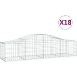  Lučne gabionske košare 18 kom 200x50x40/60 cm pocinčano željezo | shoptok.hr