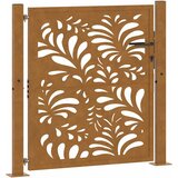  Vrtna vrata 100x100 cm Čelik otporan na vremenske uvjete Valoviti dizajn | shoptok.hr