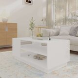 vidaXL Klubska mizica bela 102x55x43 cm iverna plošča | Shoptok.si