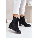 Kesi Insulated women's ankle boots with heels black Radeya