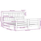 vidaXL Knjižna postelja brez vzmetnice bela 180x200 cm trdna borovina | Shoptok.si