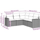  5-dijelni set vrtnih sofa s jastucima poliratan smeđi | shoptok.hr