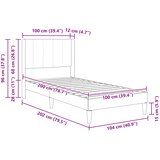  Krevetna konstrukcija s uzglavljem Plava 100 x 200 cm Baršun | shoptok.hr
