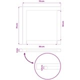  Pravokutni stolni vrh 80 x 70 x 3 cm Pravokutni | shoptok.hr