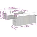 vidaXL 7-dijelni set vrtnih sofa od poliratana s jastucima bež | shoptok.hr