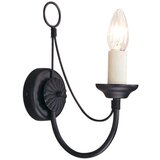 Elstead Lighting Elstead Carisbrooke Stenska svetilka s svečo, 1 lučka, črna, E14, (22098921) | Shoptok.si