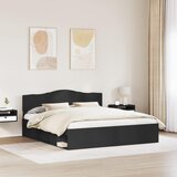  Krevetna konstrukcija Crna 180 x 200 cm Čvrsto borovo drvo | shoptok.hr