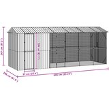  Kavez za ptice Antracit 645 x 208 x 247 cm Cinkani čelik | shoptok.hr