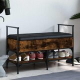  Klupa za cipele boja dimljenog hrasta 85,5x42x57,5 cm drvena | shoptok.hr