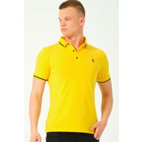 Dewberry T8586 MEN'S POLO NECK T-SHIRT-YELLOW-2 | shoptok.hr