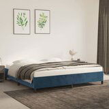 Maison Chic Posteljni okvir - Dvoposteljna postelja - Zakonska postelja brez vzmetnice temno moder 200x200 cm žamet-J4289, (21771233) | Shoptok.si