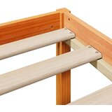 vidaXL Knjižna postelja brez vzmetnice vošč. rjava 200x200 cm borovina | Shoptok.si