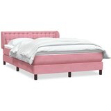  Box Spring krevet s madracem ružičasti 140x220 cm baršun | shoptok.hr