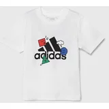 Adidas Otroška bombažna kratka majica POS TABLE LK bela barva, IW2479