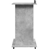 Govornica s kotačima i ladicom boja betona 55x55x107 cm drvena | shoptok.hr