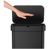 simplehuman Mat črn brezstični jeklen koš za smeti 58 l – | Shoptok.si