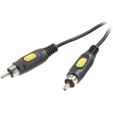 Činč video priključni kabel [1x činč utikač - 1x činč-utikač] 10 m crn