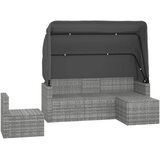  4-dijelni set vrtnih sofa od poliratana s jastucima sivi | Eponuda.ba