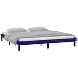  LED okvir kreveta crni 120x190 cm mali bračni od masivnog drva | shoptok.hr