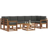  Set vanjskih sofa 8 kom. Prirodna i antracit | shoptok.hr