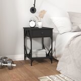 vidaXL Noćni ormarić crni 40 x 42 x 60 cm od konstruiranog drva | shoptok.hr