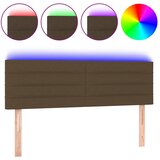  LED uzglavlje tamnosmeđe 144x5x78/88 cm od tkanine | shoptok.hr