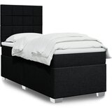 vidaXL Box spring postelja z vzmetnico črna 90x200 cm blago Cene