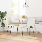 vidaXL Jedilni stoli 2 kosa krem žamet | Shoptok.si