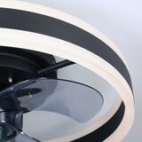 Brilagi-LED Prigušiva svetiljka sa ventilatorom LED/30W/230V 3000-6500K crna+daljinski upravljač | Eponuda.com