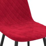  Jedilni stoli 4 kosi vinsko rdeč žamet | Shoptok.si