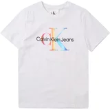Calvin Klein Jeans Majica 'PRIDE' voda / oranžna / črna / bela